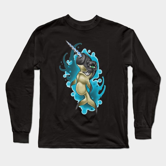 Narwhal Long Sleeve T-Shirt by artnsoul79